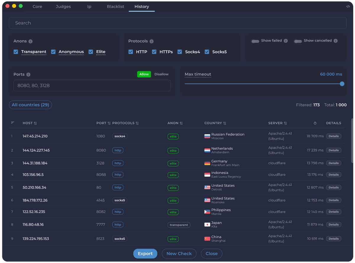 ProxyScrape Proxy Checker - Free, Fast & Multi-protocol